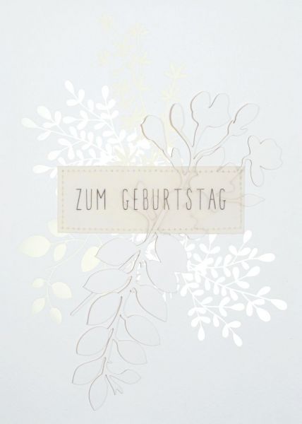 Papierblumenkarte "Zum Geburtstag"