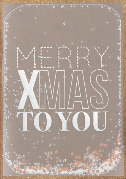 Weihnachtskonfetti Karte "Merry Xmas to you"