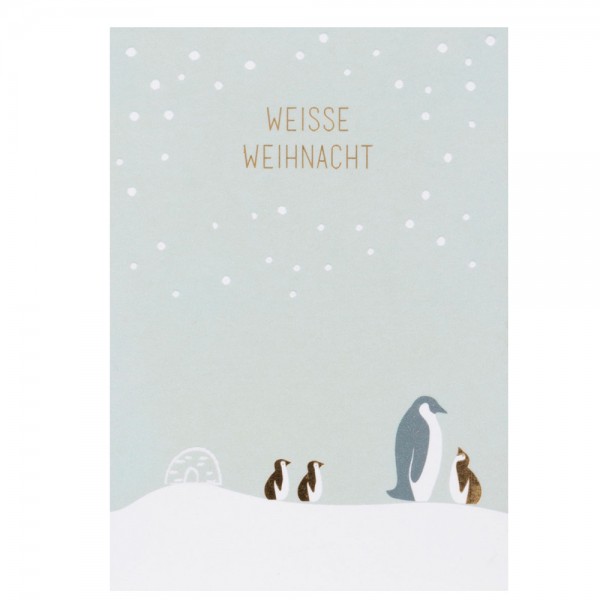 Weihnachts Tierpostkarte "Weiße Weihnacht"