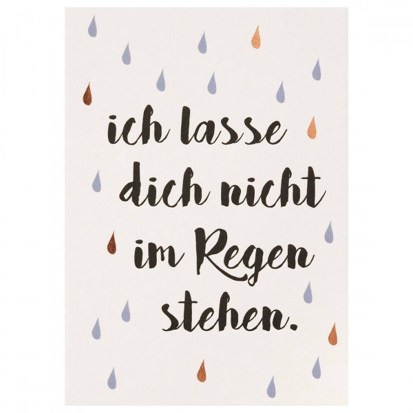 Mein Lieblingsmensch Postkarte "Ich lasse dich nicht im Regen"