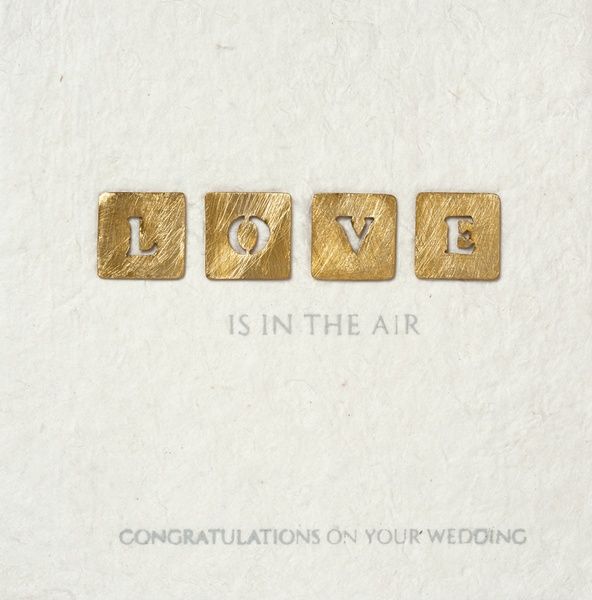 Hochzeitsgruß "Love is in the air"