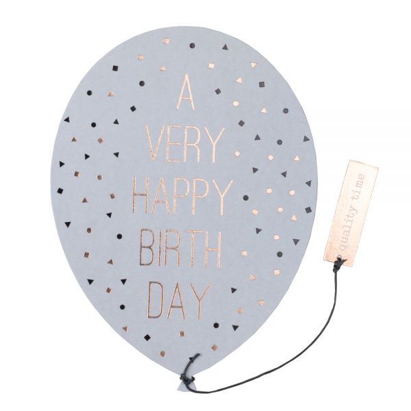 Formkarte Ballon "A very Happy Birthday"