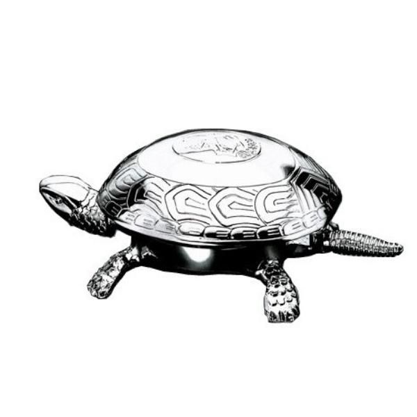 Schildkröte/Tischglocke - Edelchrom