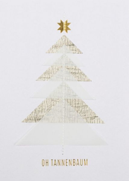 Geometrie Weihnachtskarte "Oh Tannenbaum"