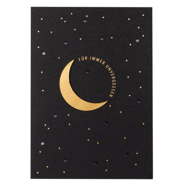 Trauerkarte Sternenhimmel "Für immer unvergessen"