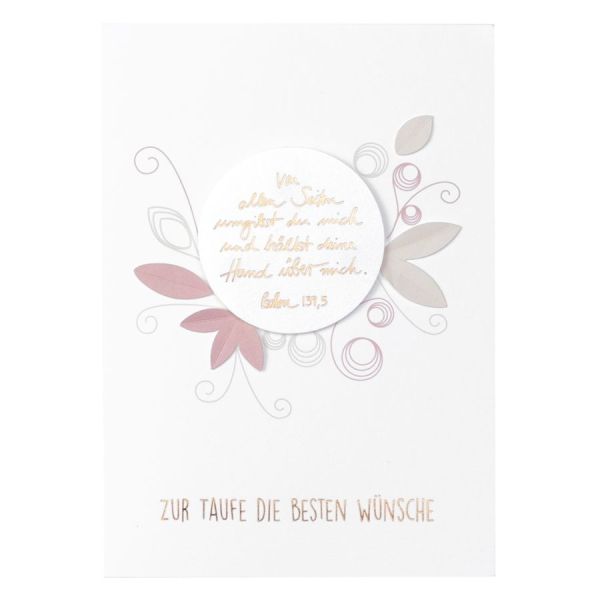 Segenswunschkarte "Zur Taufe die besten Wünsche"