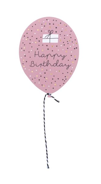 Wunschballon Karte "Happy Birthday"