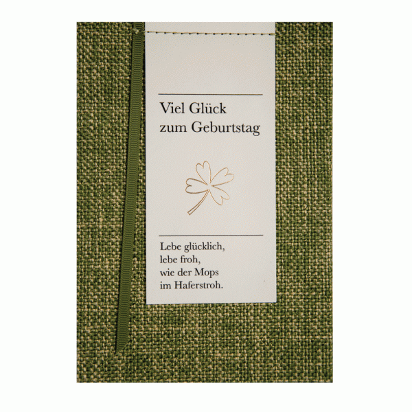 Poesiealbumkarte "Viel Glück zum Geburtstag" im 12er Set