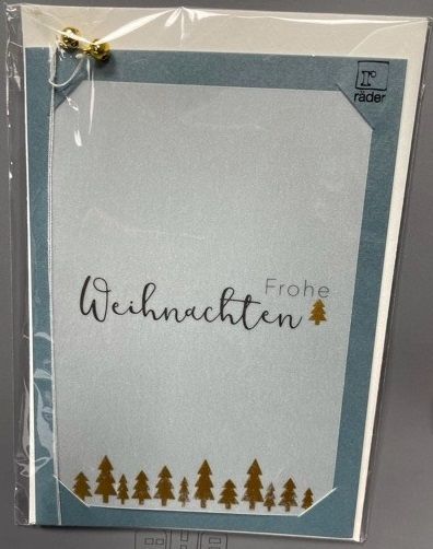 Glockenkarte "Frohe Weihnachten"