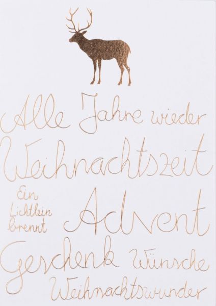 Weihnachtswörterkarte Hirsch