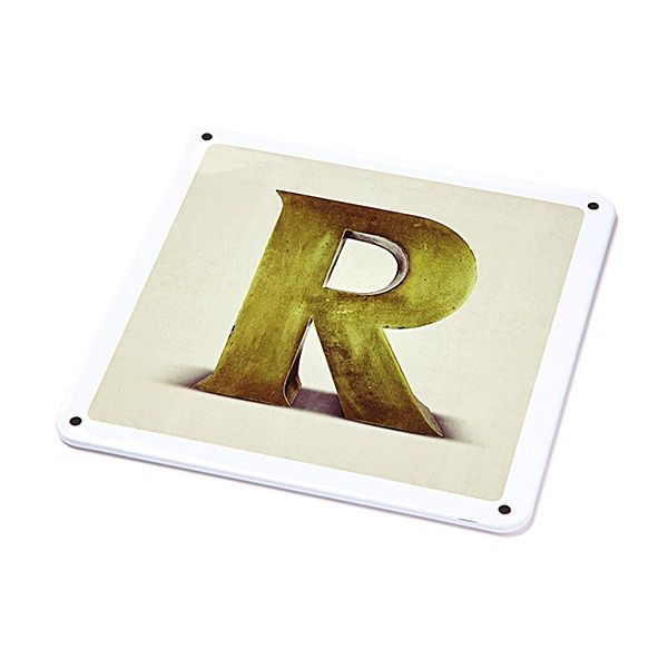 Metallschild - "R"