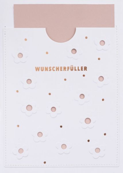 Karte Blütenprägung "Wunscherfüller"