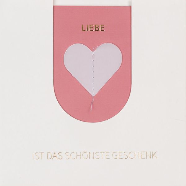 Transparentmotivkarte "Liebe ist das schönste Geschenk"