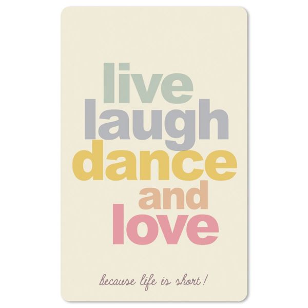 Lunacard Postkarte "Live laugh dance"