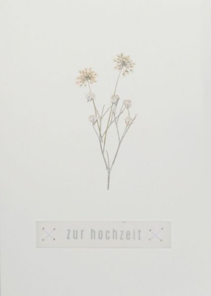 Blumengruß Glückwunschkarte "Zur Hochzeit"