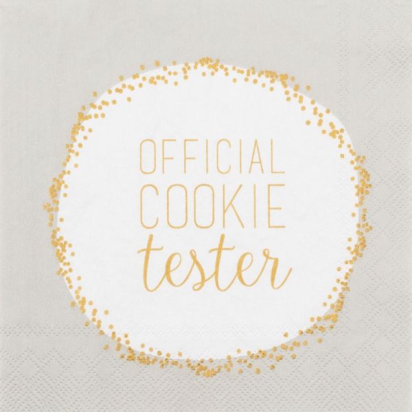 Cocktailserviette "Official cookie tester"